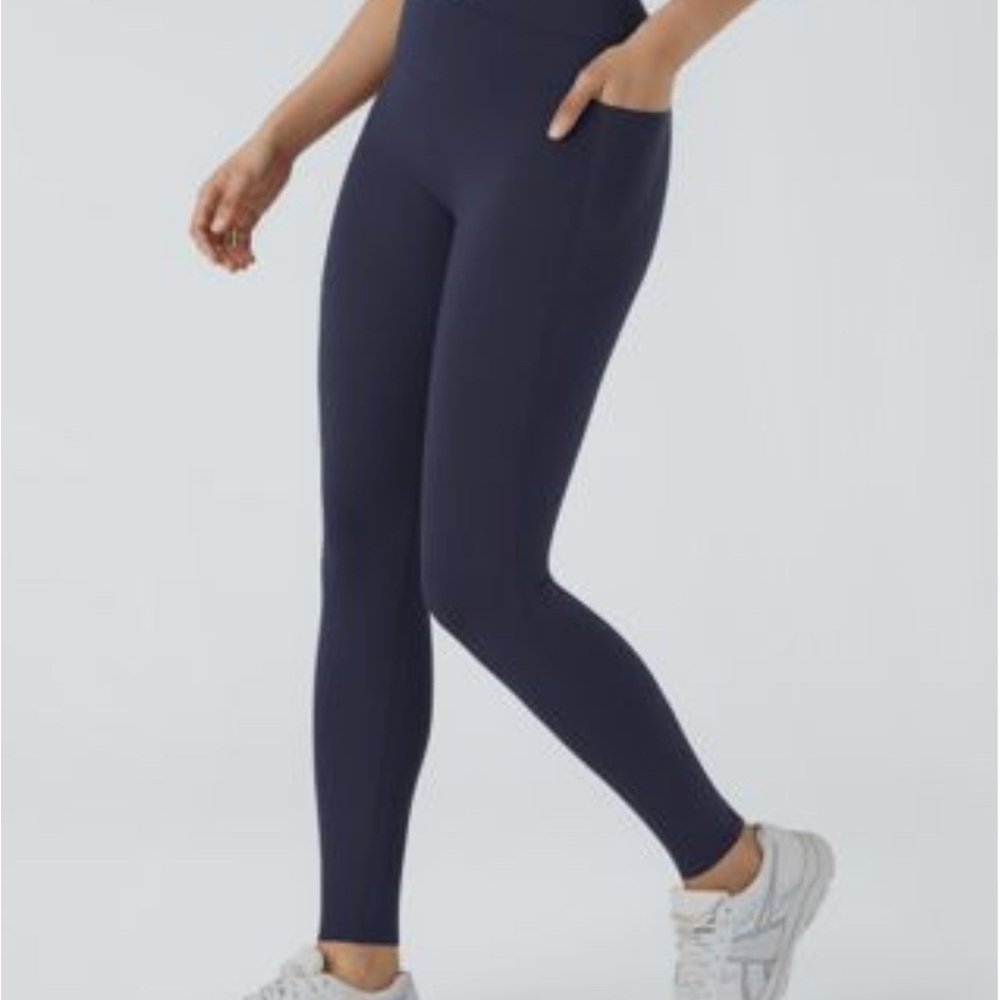 Patitoff Halara Blue Pet Hair Resistant 7/8 Leggings